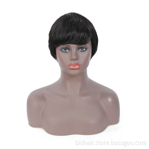 best sale wave short pixie wig top quality pixie curly short wigs wholesale price pixie cut machine made wig